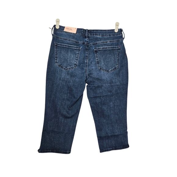 NEW NYDJ 6P Caliente Slim Straight Crop Jeans Side Slit Stretch Slimming Casual - Picture 7 of 7